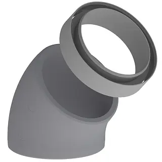 Burgerhout EasyAir ventilatiebocht, 45°, 160 mm, EPS, geisoleerd