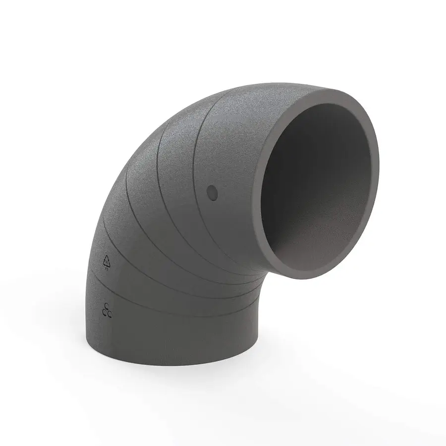 Burgerhout EasyAir bocht 90°, 250 mm, EPS