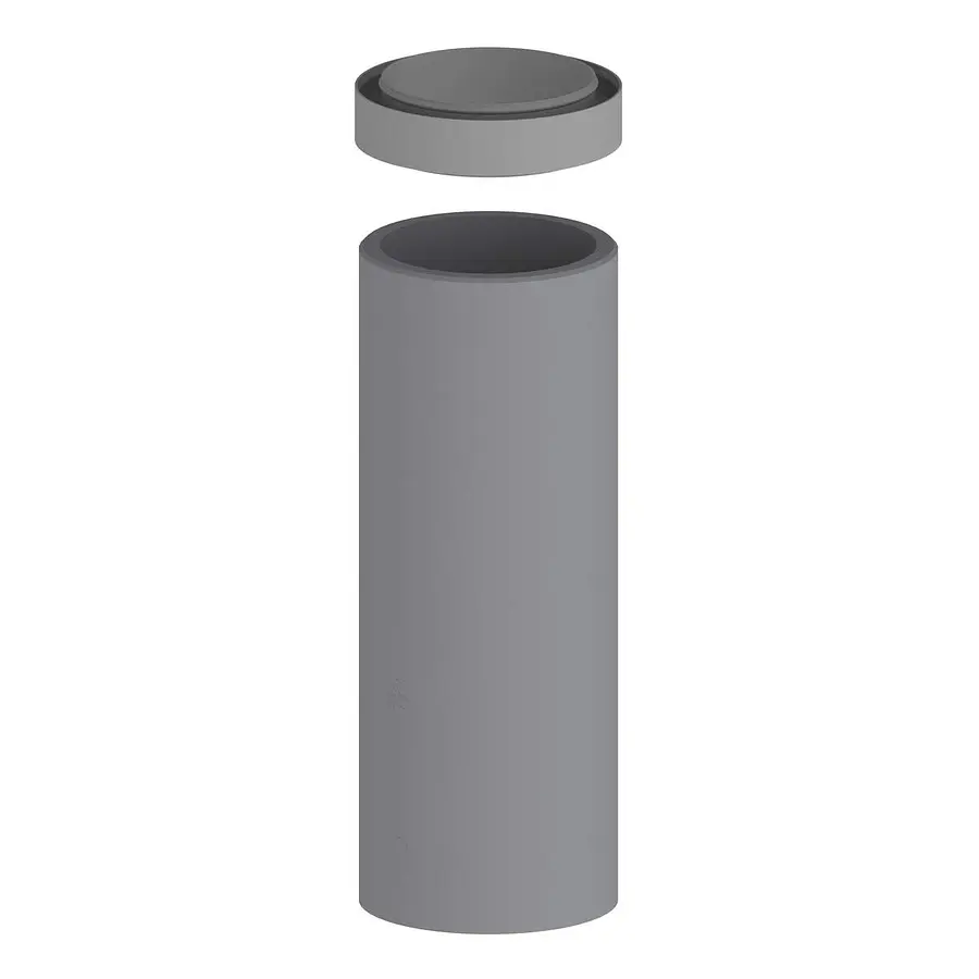 Duco DucoFlex geïsoleerd kanaal, star, 160 mm, l= 1000 mm, met koppelstuk