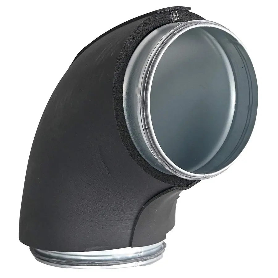 R-Vent spiro safe gladde bocht, 160 mm, 90°, dampdicht geïsoleerd, isolatiedikte 13 mm