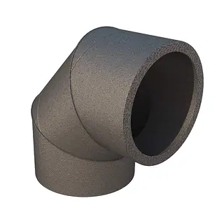 Ubbink Aerfoam geisoleerde bocht 90°, EPE, 160 mm, grijs
