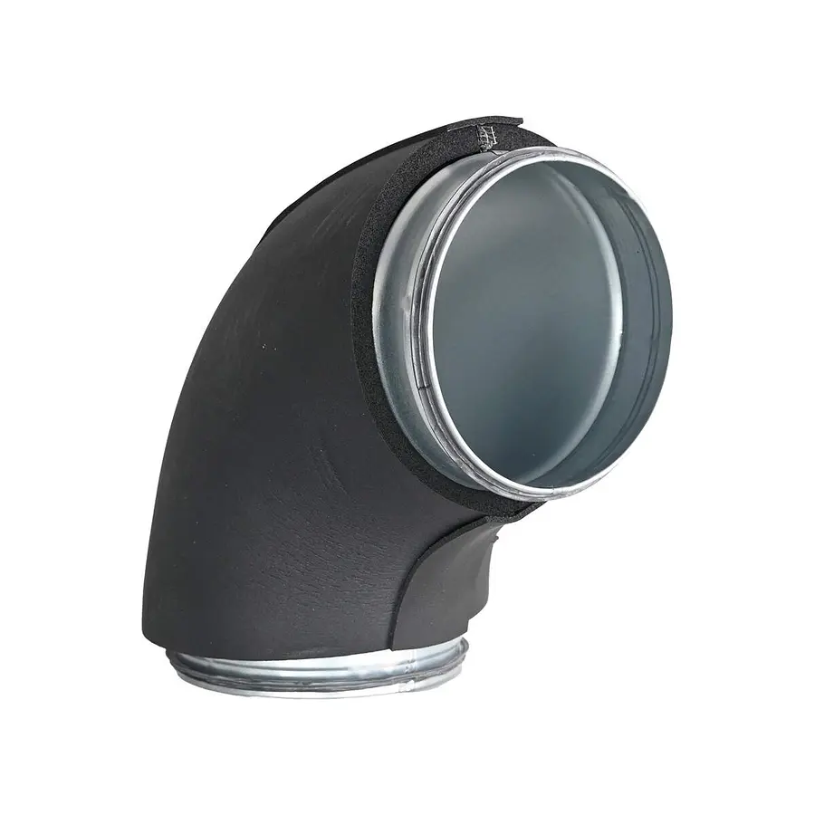 R-Vent spiro safe gladde bocht, 150 mm, 90°, dampdicht geisoleerd, isolatiedikte 13 mm