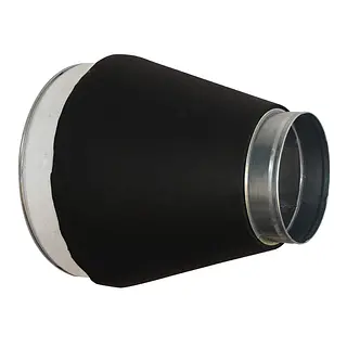 R-Vent spiro safe verloopstuk 160-150 mm, sendzimir verzinkt, dampdicht geisoleerd, isolatiedikte 13 mm