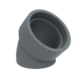 Burgerhout bocht 45° voor geisoleerde ventilatiepijp 160 mm EPP met mof