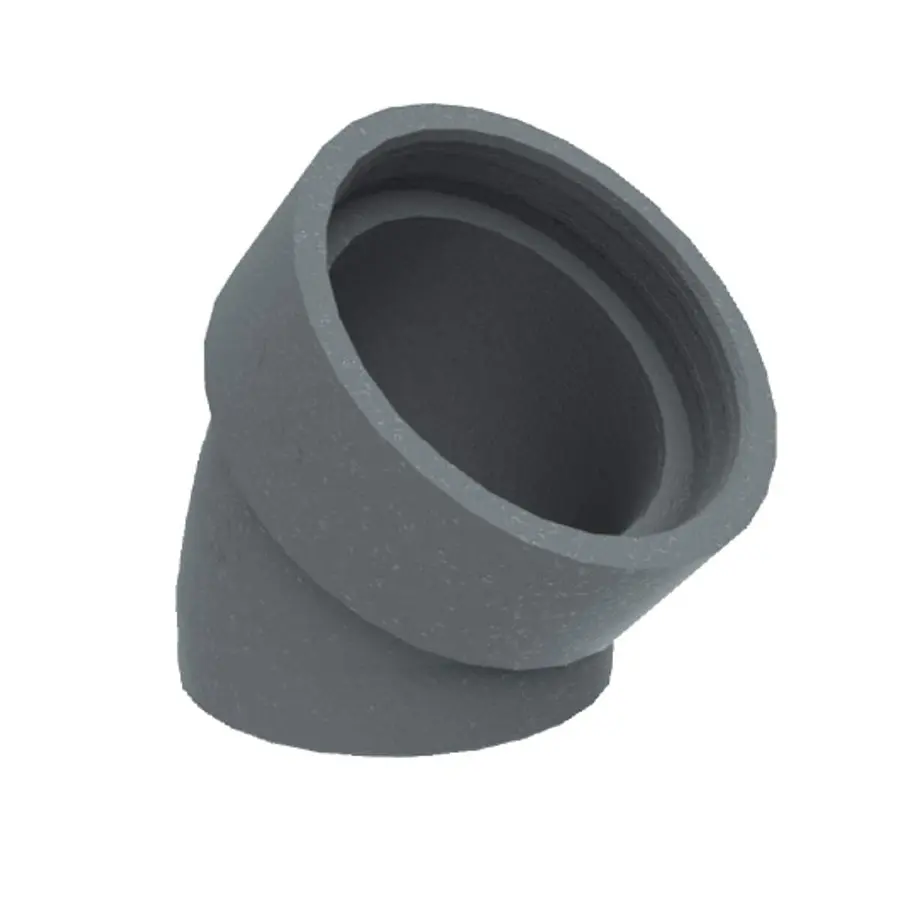 Burgerhout bocht 45° voor geisoleerde ventilatiepijp 160 mm EPP met mof
