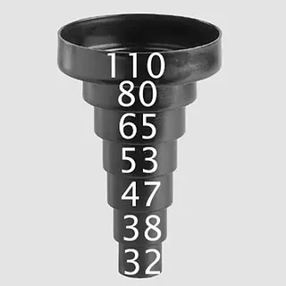 Ubbink verloopstuk meervoudig 110-80-65-53-47-38-32 mm