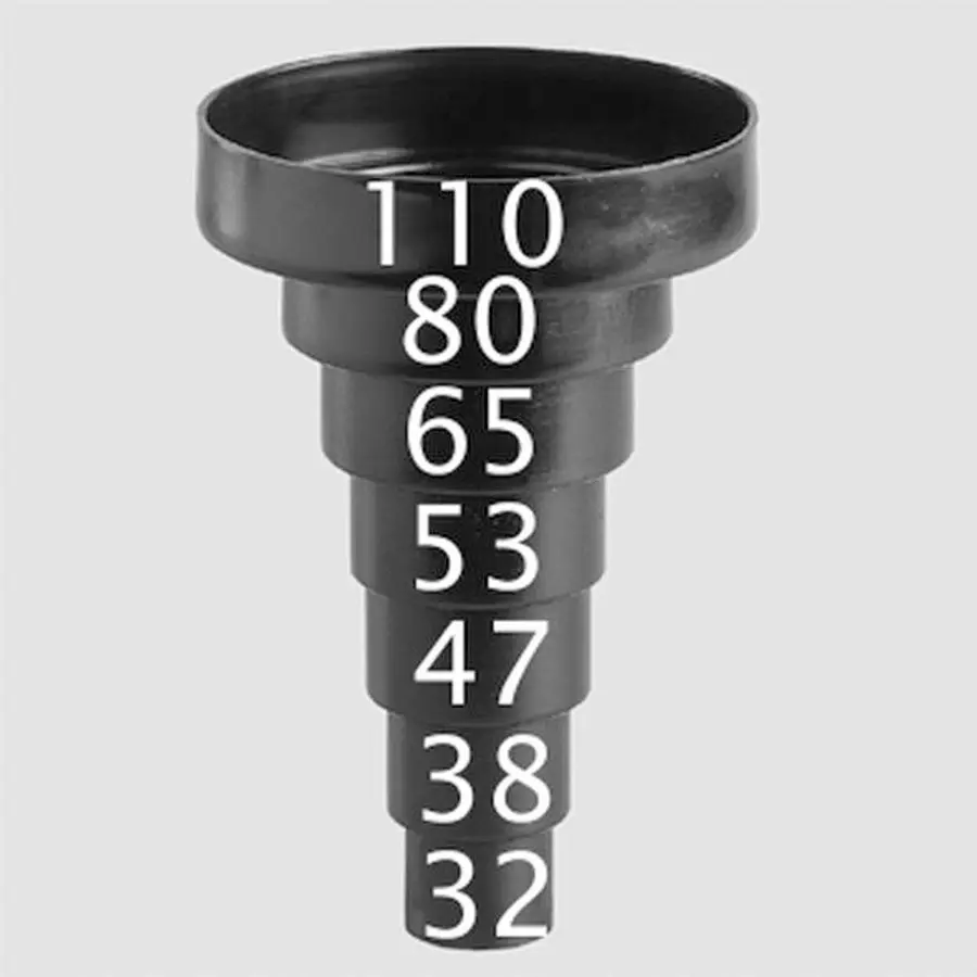 Ubbink verloopstuk meervoudig 110-80-65-53-47-38-32 mm