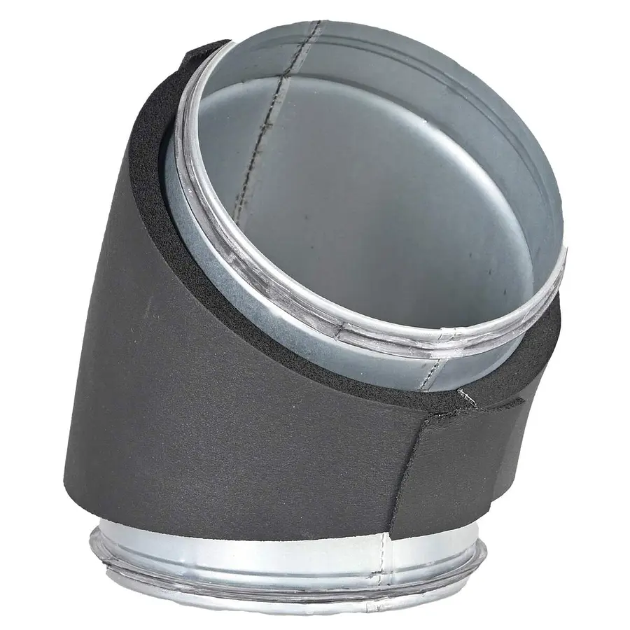 R-Vent spiro safe gladde bocht, 250 mm, 45°, dampdicht geïsoleerd, isolatiedikte 13 mm