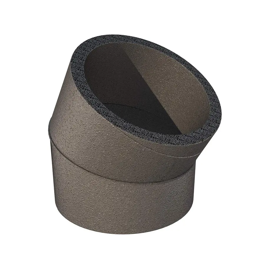 Ubbink Aerfoam bocht 30°, EPE, 160 mm, grijs