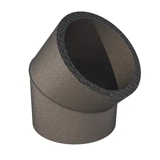 Ubbink Aerfoam geisoleerde bocht 45°, EPE, 200 mm, grijs