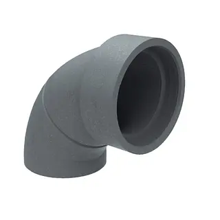 Burgerhout WTW bocht 90° 180 mm met EPP mof