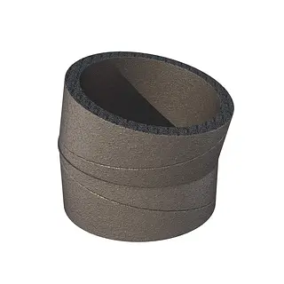 Ubbink Aerfoam bocht 15°, EPE, 180 mm, grijs