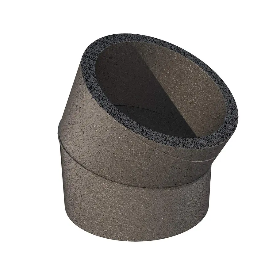 Ubbink Aerfoam bocht 30°, EPE, 180 mm, grijs