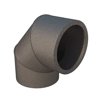 Ubbink Aerfoam geisoleerde bocht 90°, EPE, 180 mm, grijs