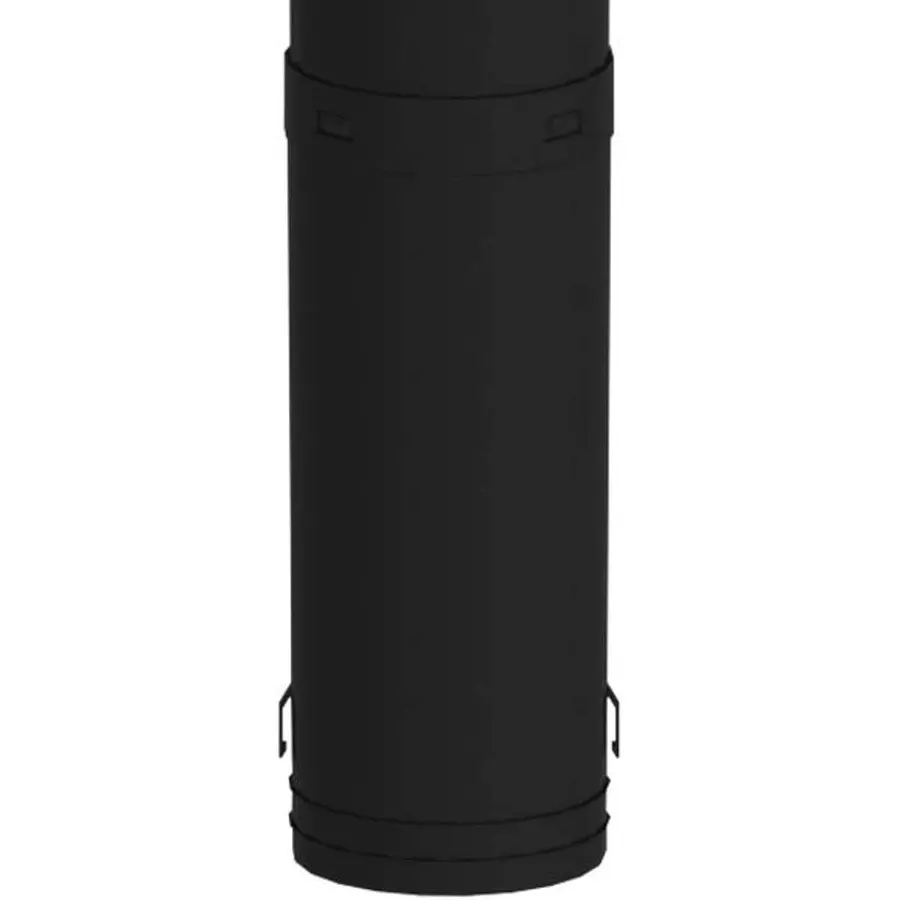 Burgerhout Megavent verlenging onderdaks l=250 mm, ø140 mm, zwart
