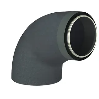 Burgerhout EasyAir ventilatiebocht, 90°, 180 mm, EPS, geisoleerd