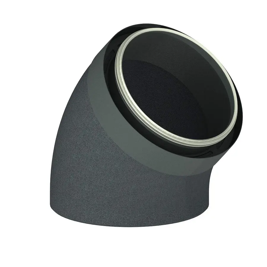 Burgerhout EasyAir ventilatiebocht, 45°, 200 mm, EPS, geisoleerd