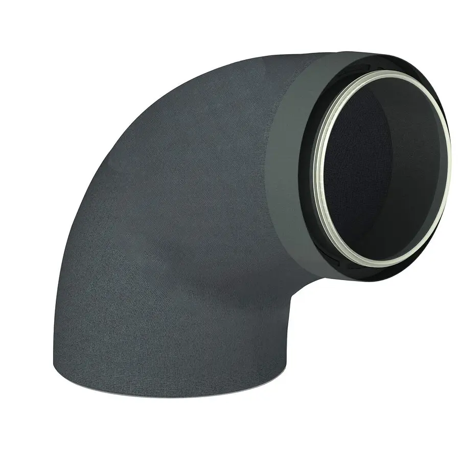 Burgerhout EasyAir ventilatiebocht, 90°, 200 mm, EPS, geisoleerd