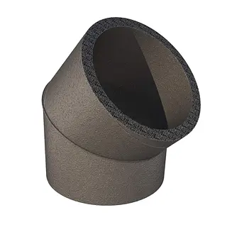 Ubbink Aerfoam bocht 45°, EPE, 150 mm, grijs