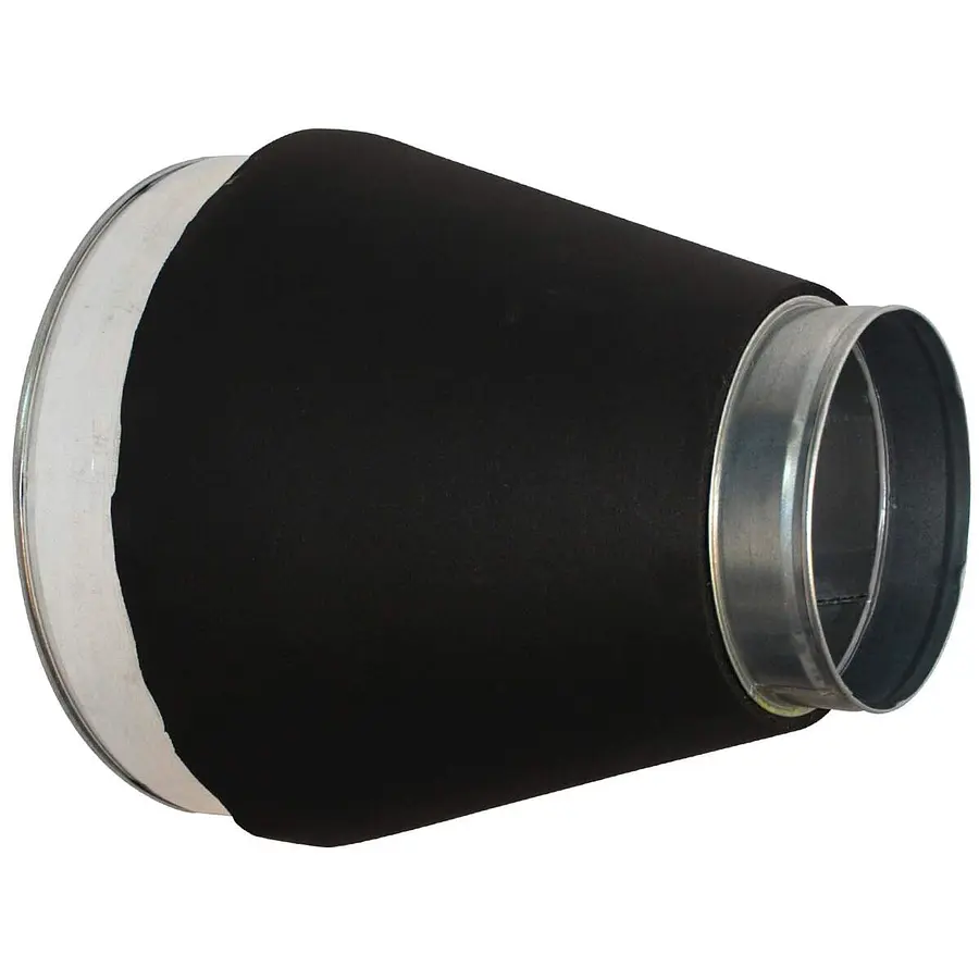 R-Vent spiro safe verloopstuk 160-100 mm, sendzimir verzinkt, dampdicht geisoleerd, isolatiedikte 13 mm