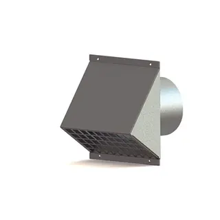 Burgerhout ventilatie muurrooster, 125 mm, aluminium