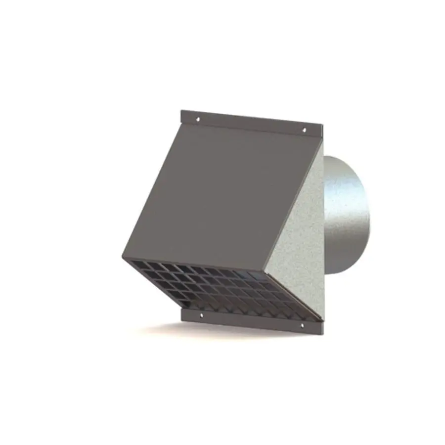Burgerhout ventilatie muurrooster, 125 mm, aluminium