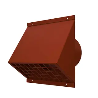 Burgerhout ventilatie muurrooster 160 mm terracotta