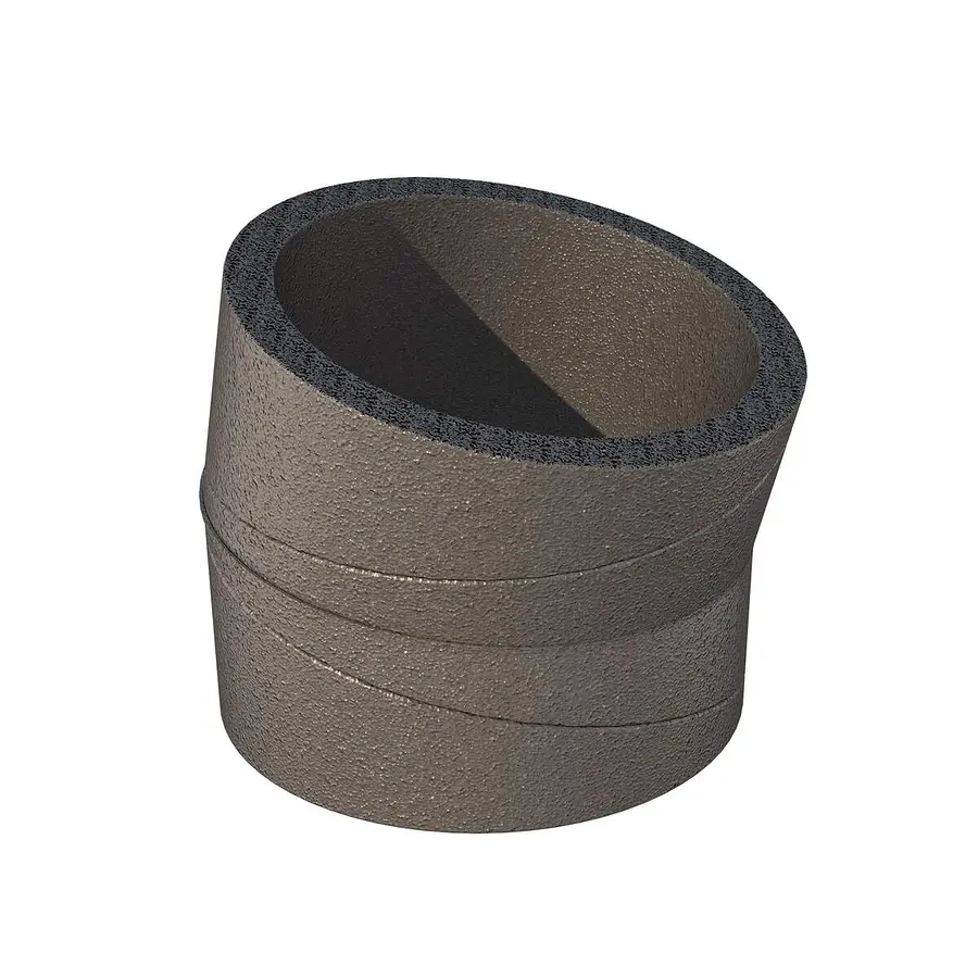 Ubbink Aerfoam bocht 15°, EPE, 160 mm, grijs