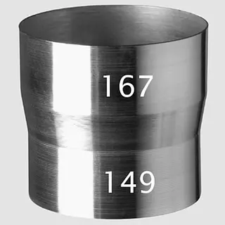 Ubbink verloopstuk 149-167 mm, aluminium
