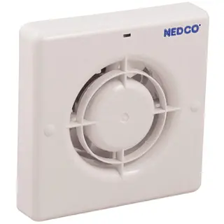 Nedco CR 100 badkamer/toiletventilator 100mm wit kunststof