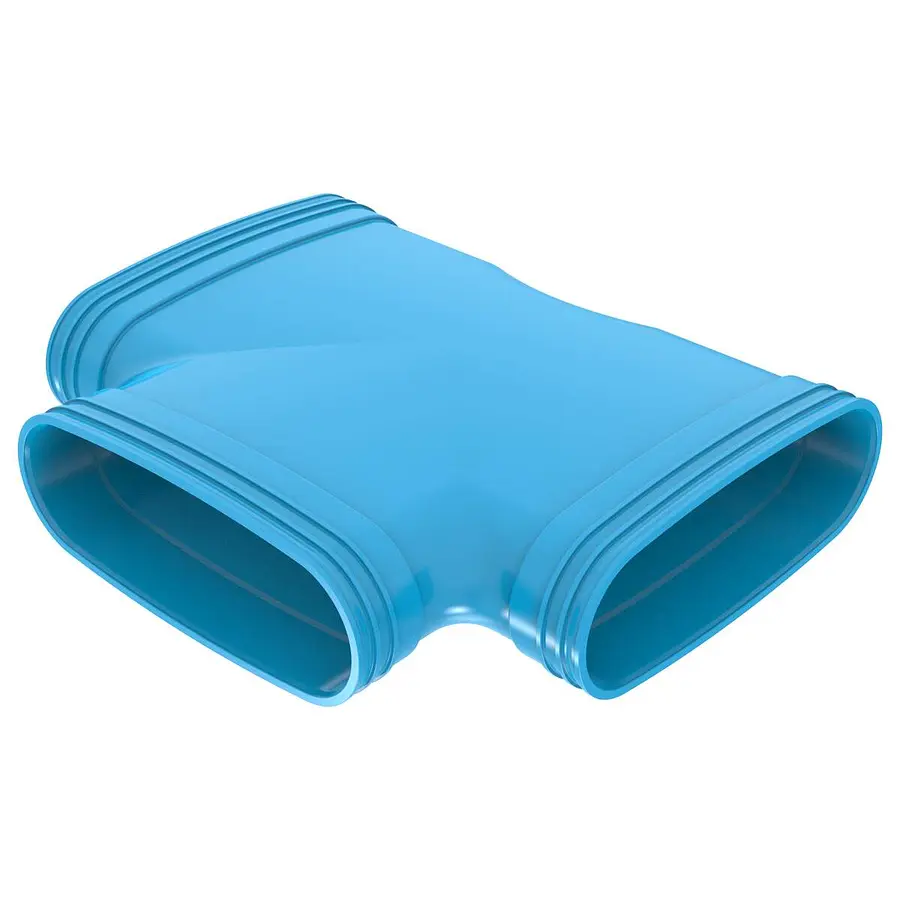 Wavin Ventiza T-stuk, 3x ovaal, 235 mm, 3x mof, pvc