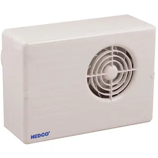 Nedco cf 200t badkamer/toiletventilator 163 x 257 mm abs kunststof wit met timer