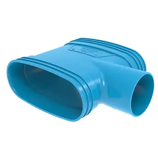 Wavin Ventiza T-stuk, 2x ovaal, 195 mm, 1x rond, 80 mm, mof x mof x spie, pvc