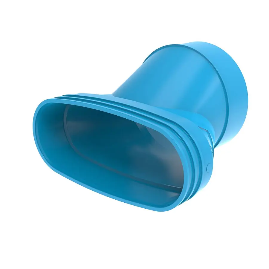 Wavin Ventiza verloop excentrisch 195 x 125 mm, mof x spie, pvc