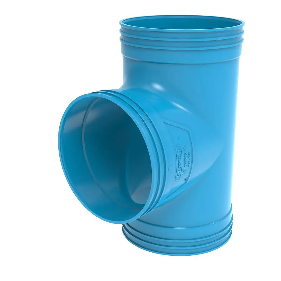 Wavin Ventiza T-stuk, 3x rond, 160 mm, 3x mof, pvc