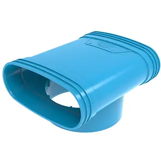 Wavin Ventiza T-stuk, 2x ovaal, 195 mm, 1x rond, 160 mm, 3x mof, pvc