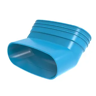 Wavin Ventiza staande bocht 45º, 195 mm, mof x mof, pvc