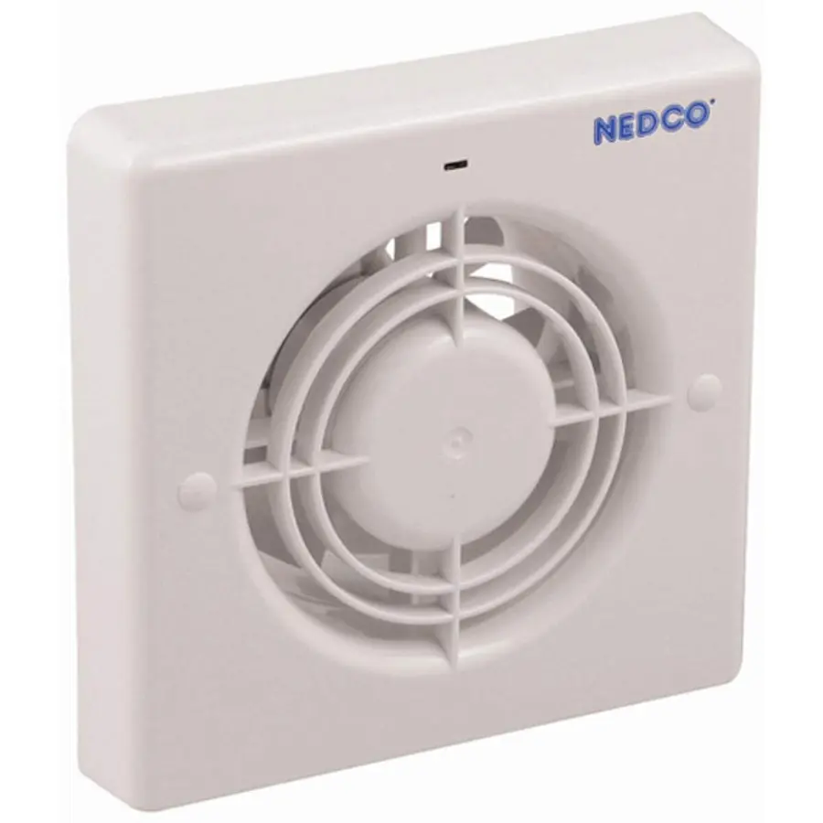 Nedco CR 120T badkamer/toiletventilator 120mm wit kunststof met timer
