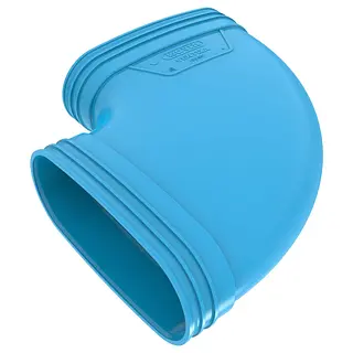 Wavin Ventiza bocht, ovaal, 90º, 195 mm, mof x mof, pvc