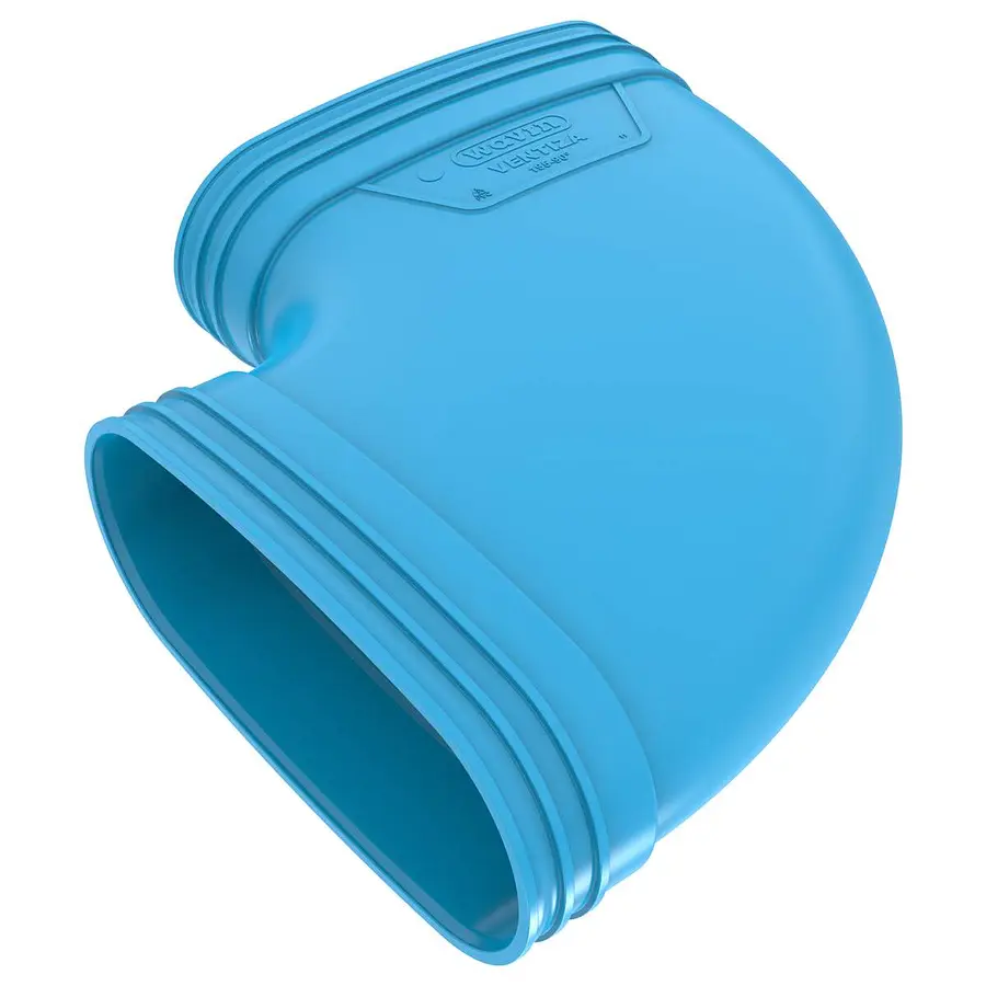 Wavin Ventiza bocht, ovaal, 90º, 195 mm, mof x mof, pvc