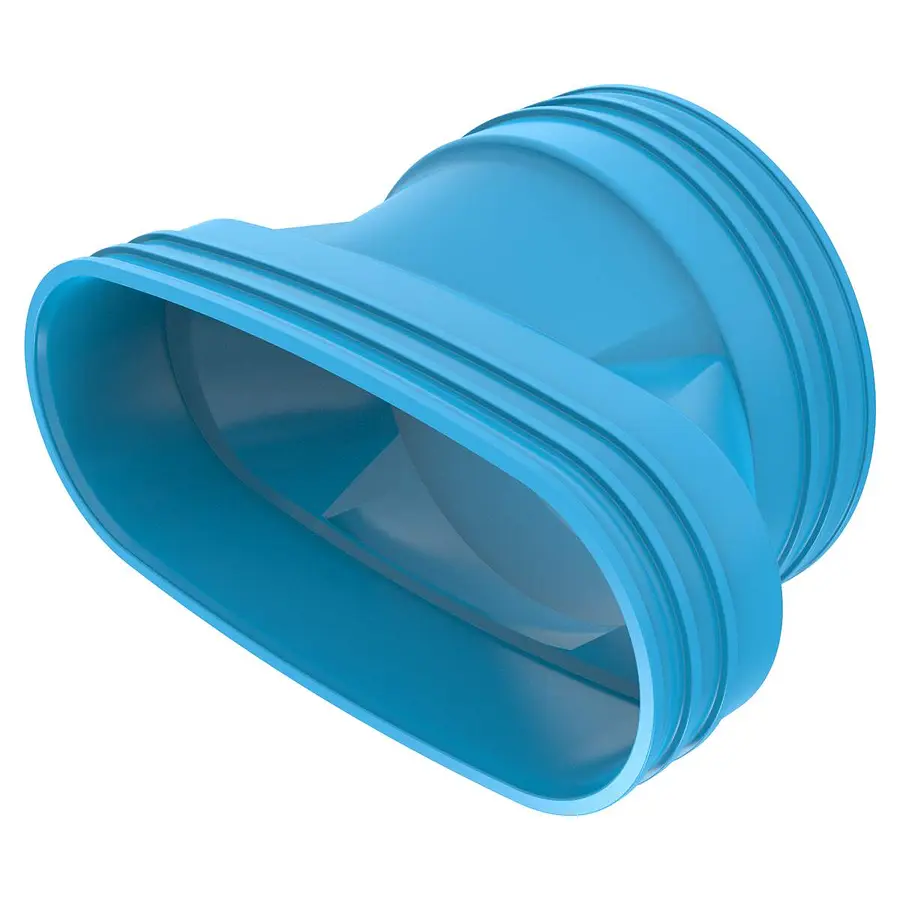 Wavin Ventiza verloop 195 x 125 mm, mof x mof, pvc / staal