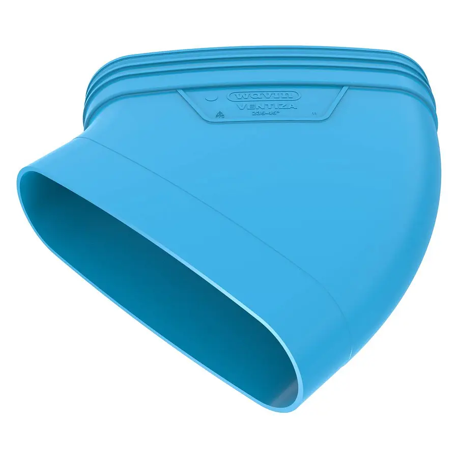 Wavin Ventiza bocht, ovaal, 45º, 235 mm, mof x spie, pvc
