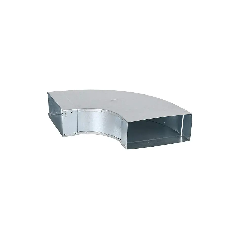 R-Vent spiro instort bocht horizontaal 80 x 170 mm, 60°, sendzimir verzinkt