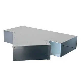R-Vent spiro instort t-stuk 70 x 170 mm, 45°, sendzimir verzinkt