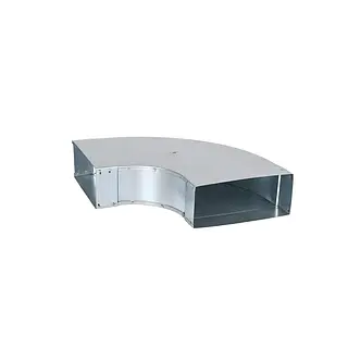 R-Vent spiro instort bocht horizontaal 70 x 170 mm, 30°, sendzimir verzinkt
