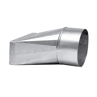R-Vent spiro instort verloopstuk 80 x 250 mm naar 150 mm, sendzimir verzinkt