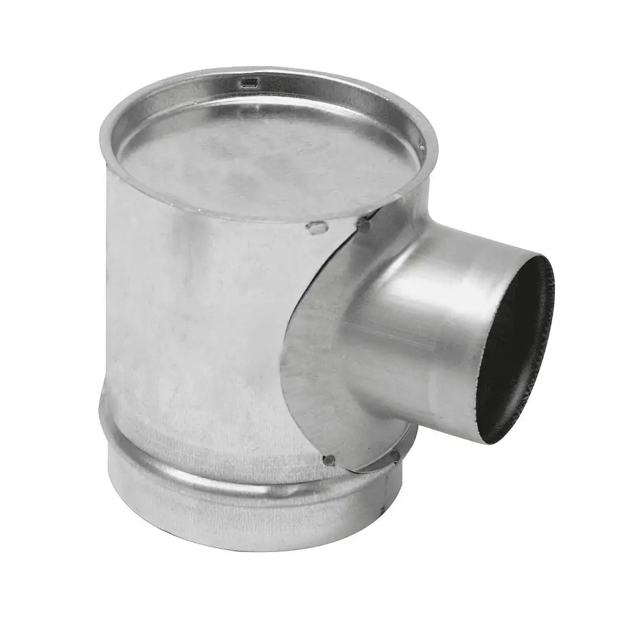R-Vent spiro instort pot 100 mm, 80 mm op 120 mm, sendzimir verzinkt