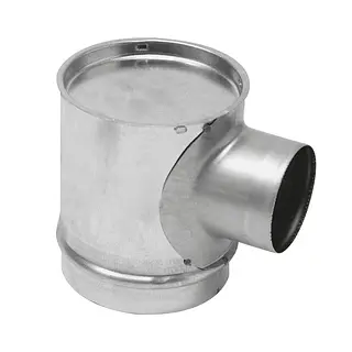 R-Vent spiro instort pot 125 mm, 80 mm op 105 mm, sendzimir verzinkt