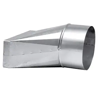 R-Vent spiro instort verloopstuk 80 x 170 mm naar 125 mm, sendzimir verzinkt