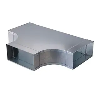 R-Vent spiro instort t-stuk 70 x 170 mm, 90°, sendzimir verzinkt